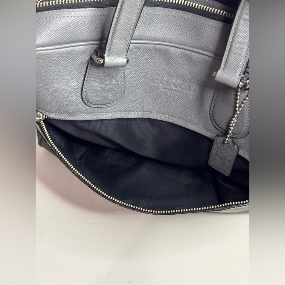 Coach Kennedy Briefcase Grey Saffiano Leather - Picture 15 of 15